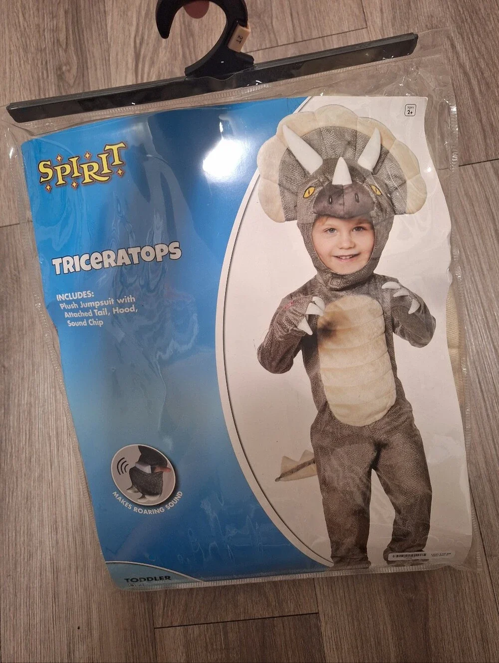 Spirit Halloween Toddler 2T Triceratops Costume